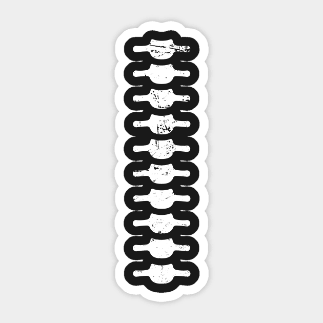 Goth Spinal Column Skeleton Sticker by MeatMan